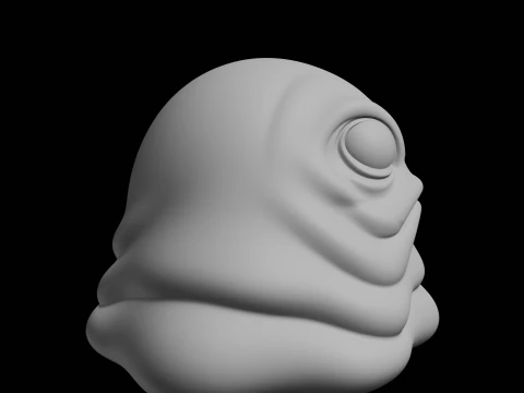 Grumpy Blob Creature 3D Print Model