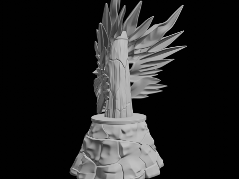 Ice Shard Dragon Mask 3D Print Model