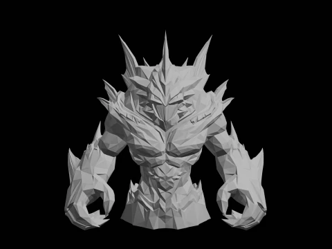 Buz Canavarı Büstü 3D Baskı Modeli