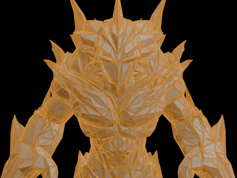 Ice Monster Bust 3D Print Model