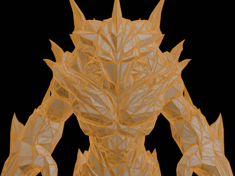 Ice Monster Bust 3D Print Model