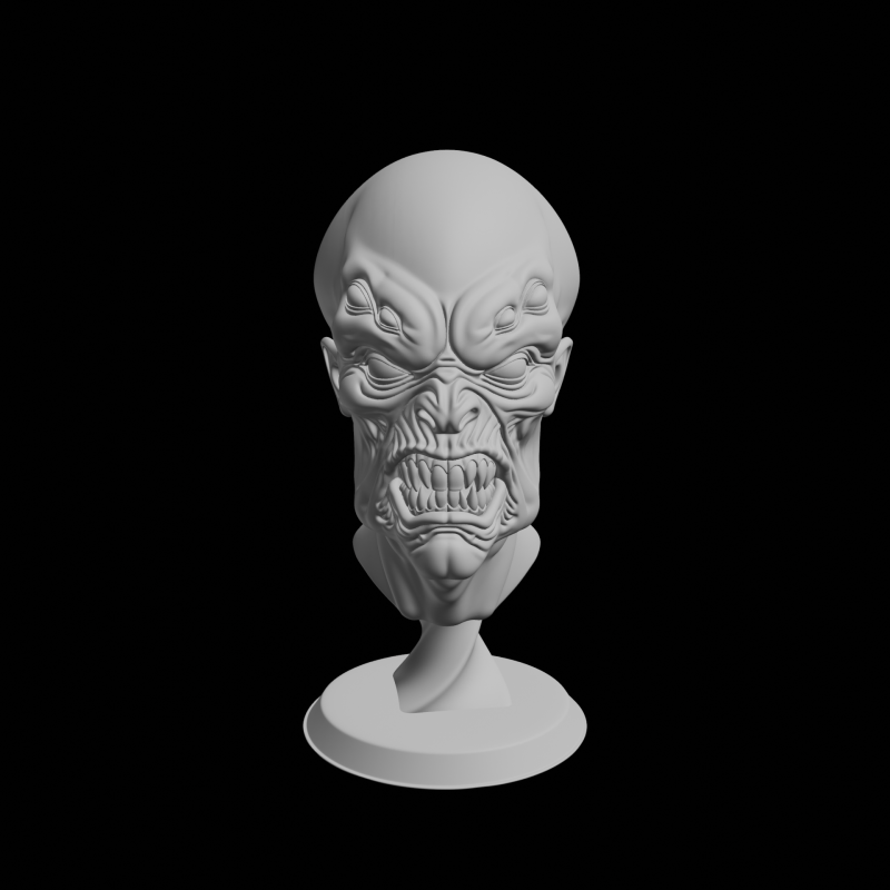 Mutant Alien Grotesque Creature Sculpture 3D Print Model .c4d .max .obj .3ds .fbx .stl .blend 