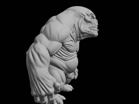 Ogre Brute Creature Fantasy Monster 3D Print Model
