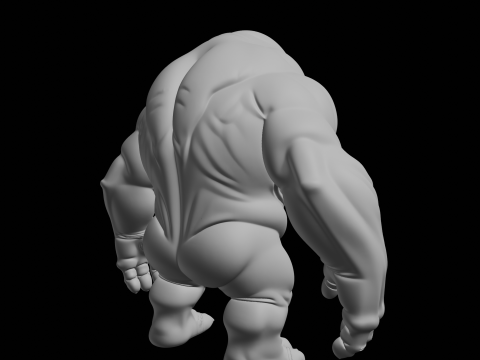 Ogre Brute Creature Fantasy Monster 3D Print Model