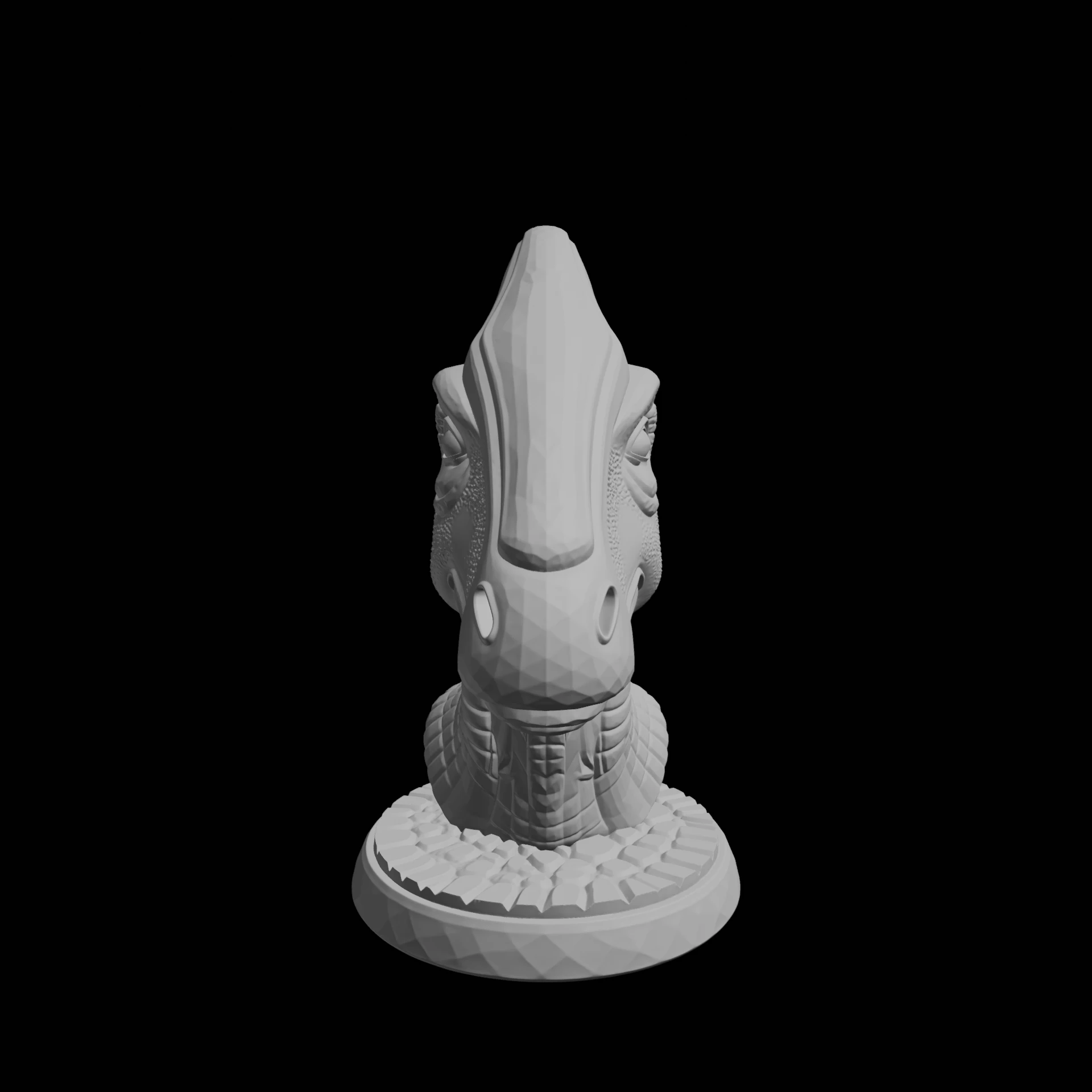 Parasaurolophus Bust 3D Print Model .c4d .max .obj .3ds .fbx .stl .blend 