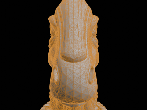 Parasaurolophus Bust 3D Print Model