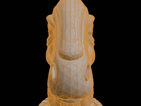 Parasaurolophus Bust 3D Print Model