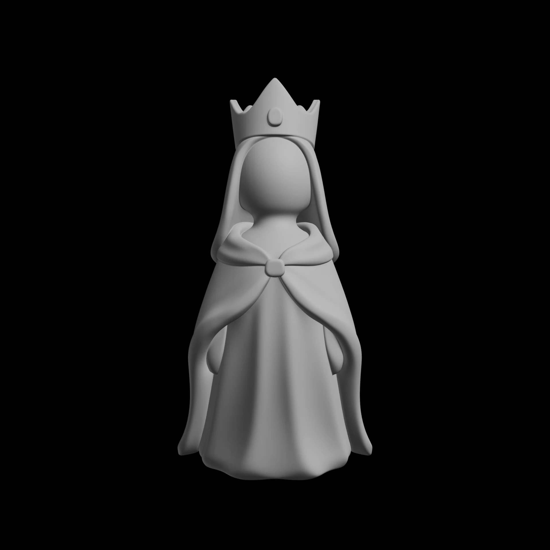 Regal Queen Figure 3D Print Model 3D Print Model .c4d .max .obj .3ds .fbx .stl .blend