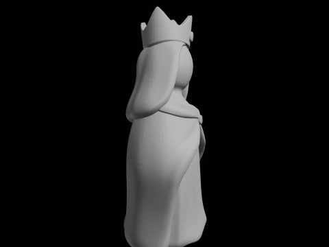 Regal Queen Figure 3D Print Model 3D Print Model