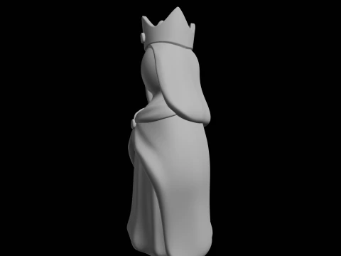 Regal Queen Figure 3D Print Model 3D Print Model