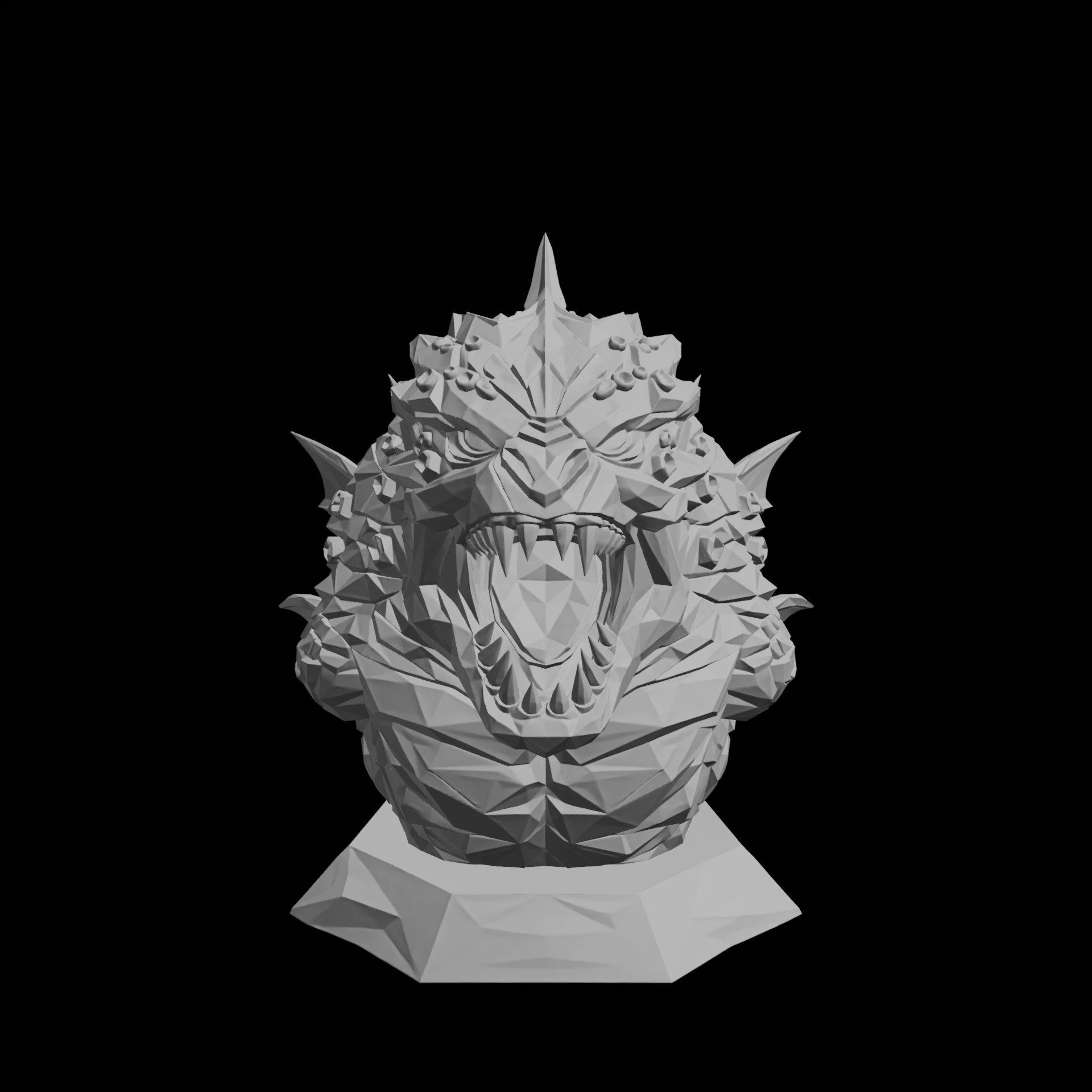 Sea Dragon Bust 3D Print Model .c4d .max .obj .3ds .fbx .stl .blend 