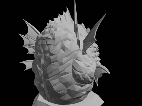 Sea Dragon Bust 3D Print Model