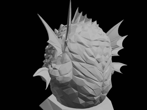 Sea Dragon Bust 3D Print Model