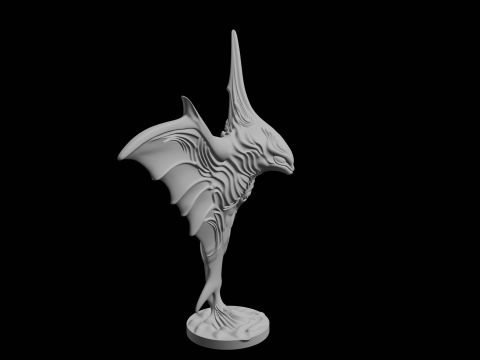 Sky Manta Monster 3D Print Model