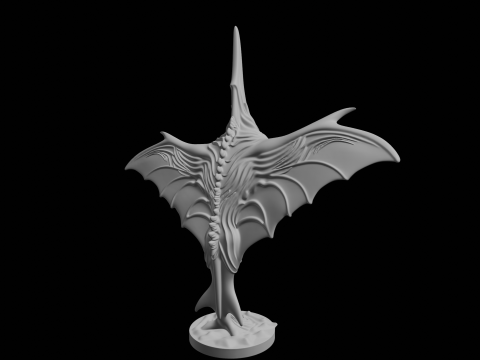 Sky Manta Monster 3D Print Model