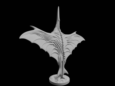 Sky Manta Monster 3D Print Model