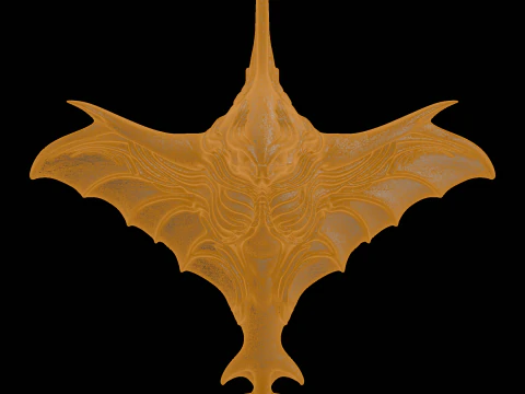 Sky Manta Monster 3D Print Model