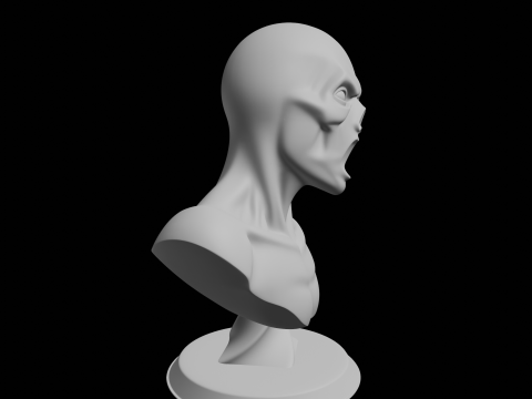 Spooky Ghost Bust Ethereal Sculpture 3D Print Model