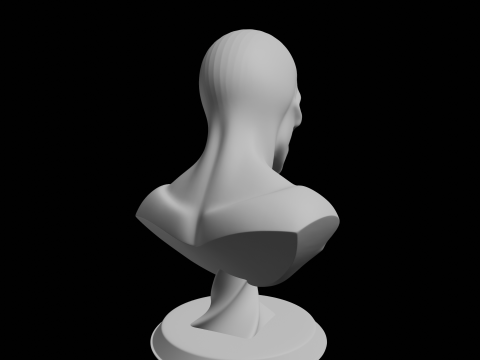 Spooky Ghost Bust Ethereal Sculpture 3D Print Model