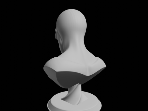 Spooky Ghost Bust Ethereal Sculpture 3D Print Model
