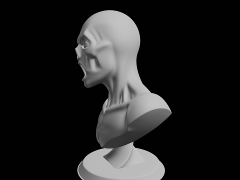 Spooky Ghost Bust Ethereal Sculpture 3D Print Model