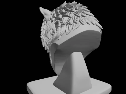 Tiger With Mane 3D Print Model