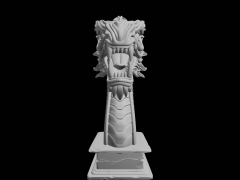 Kepala Naga Kapal Viking Model Cetak 3D