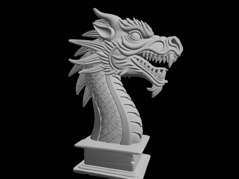 Viking Ship Dragon Head 3D Print Model