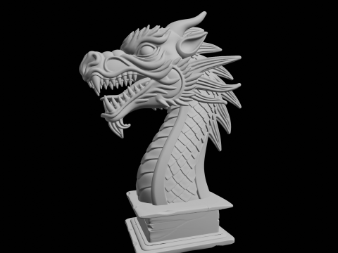 Viking Ship Dragon Head 3D Print Model