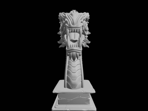 Model Cetak 3D Kepala Naga Kapal Viking Model Cetak 3D