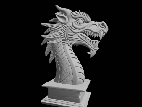 Viking Ships Dragon Head 3D Printable Model 3D Print Model