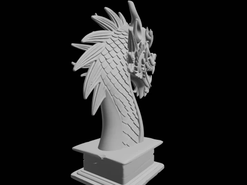 Viking Ships Dragon Head 3D Printable Model 3D Print Model