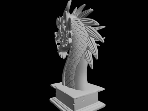 Viking Ships Dragon Head 3D Printable Model 3D Print Model