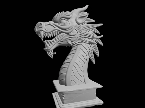 Viking Ships Dragon Head 3D Printable Model 3D Print Model