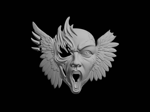 Skrzydlata Maska Rozpaczy Model do druku 3D