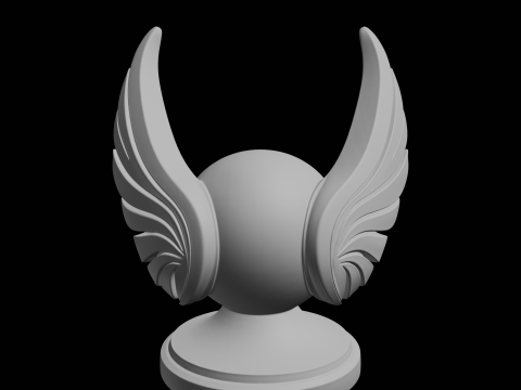 带翼球体摆件装饰 3D 打印模型