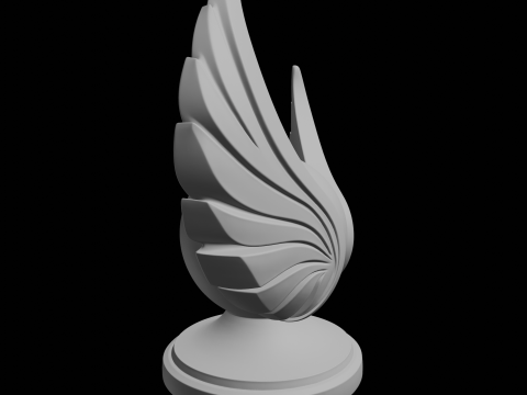 Winged Sphere Ornament Decoration 3D Print Model