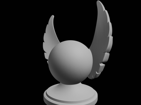 Winged Sphere Ornament Decoration 3D Print Model