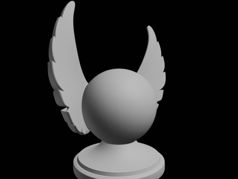 Winged Sphere Ornament Decoration 3D Print Model