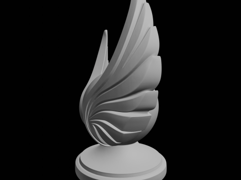 Winged Sphere Ornament Decoration 3D Print Model