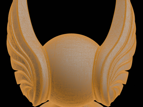 Winged Sphere Ornament Decoration 3D Print Model