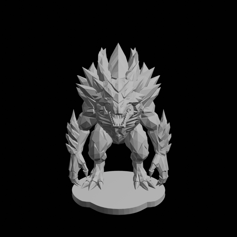 水晶怪物 3D 打印模型 .c4d .max .obj .3ds .fbx .stl .blend