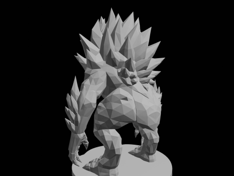 水晶怪物 3D 打印模型