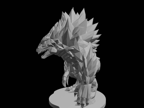 水晶怪物 3D 打印模型