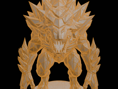 水晶怪物 3D 打印模型