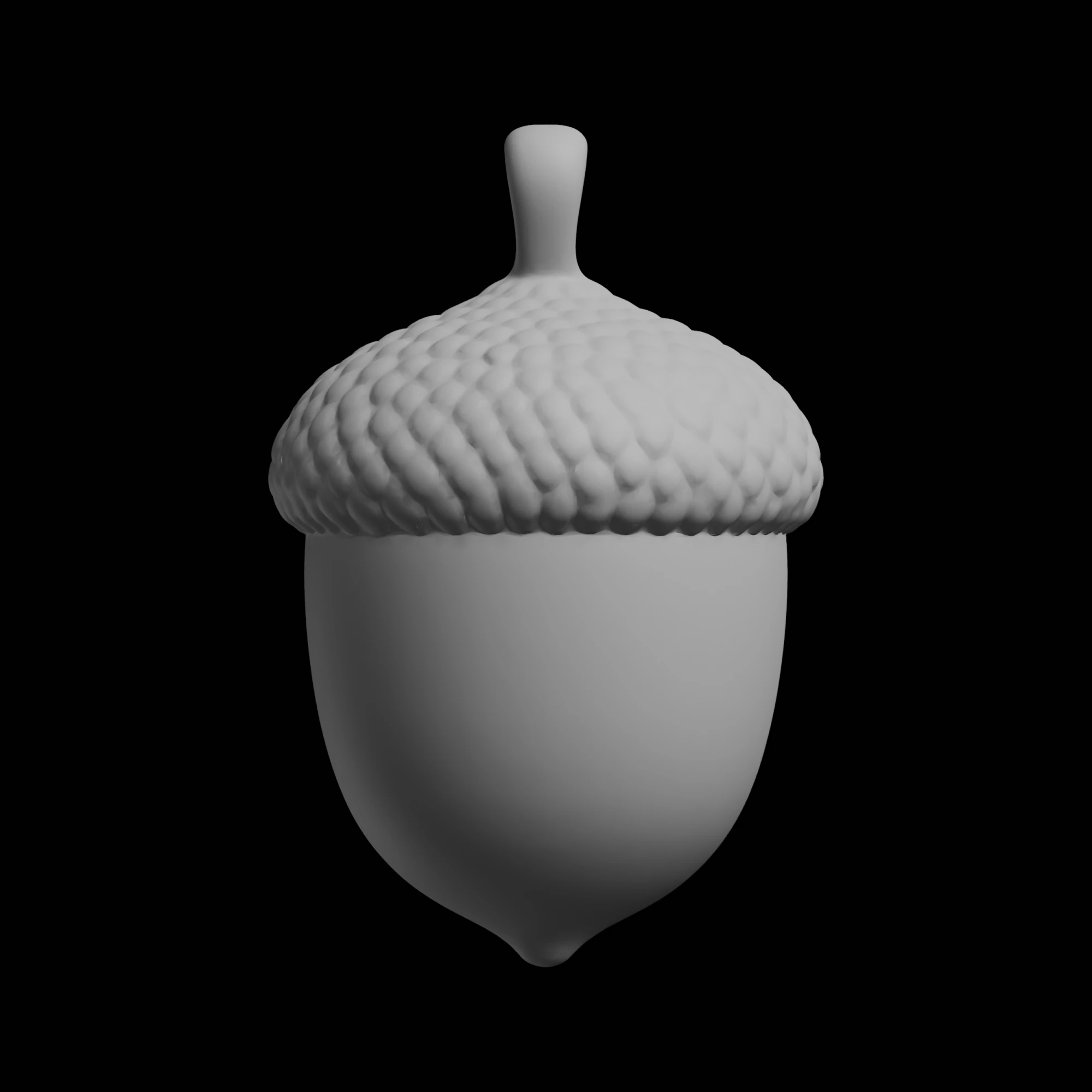 Acorn Pendant 3D Print Model .c4d .max .obj .3ds .fbx .stl .blend