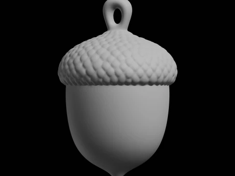 Acorn Pendant 3D Print Model