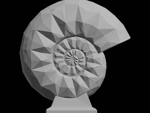 Escultura de amonita Modelo de impresión 3D Decoración del hogar Modelo de impresión 3D