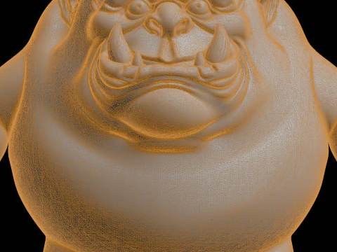 Chubby Orc Fantasy Character Model 3D Print Model