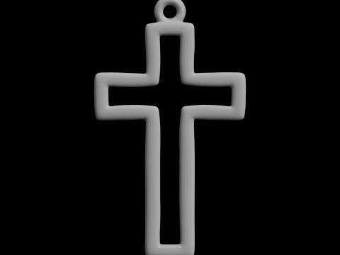 Крест-кулон 3D модель для печати 3D Принт Модель